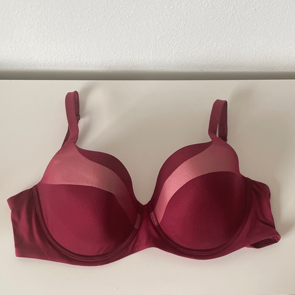 Victoria's Secret Deep Red and Pink Bra